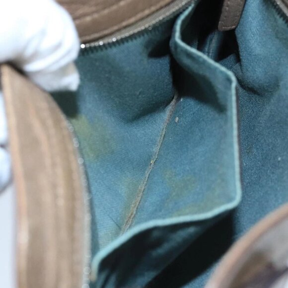 Salvatore Ferragamo Gancini Shoulder Bag Leather Brown Silver Auth bs19987 - Picture 11 of 16